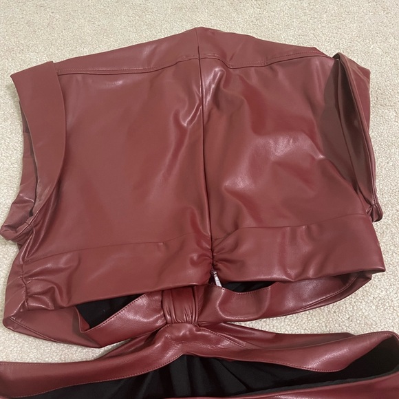 Cravesble Cranberry A.L.C.
Alexandria Faux Leather Cut-Out Dress - Picture 8 of 14